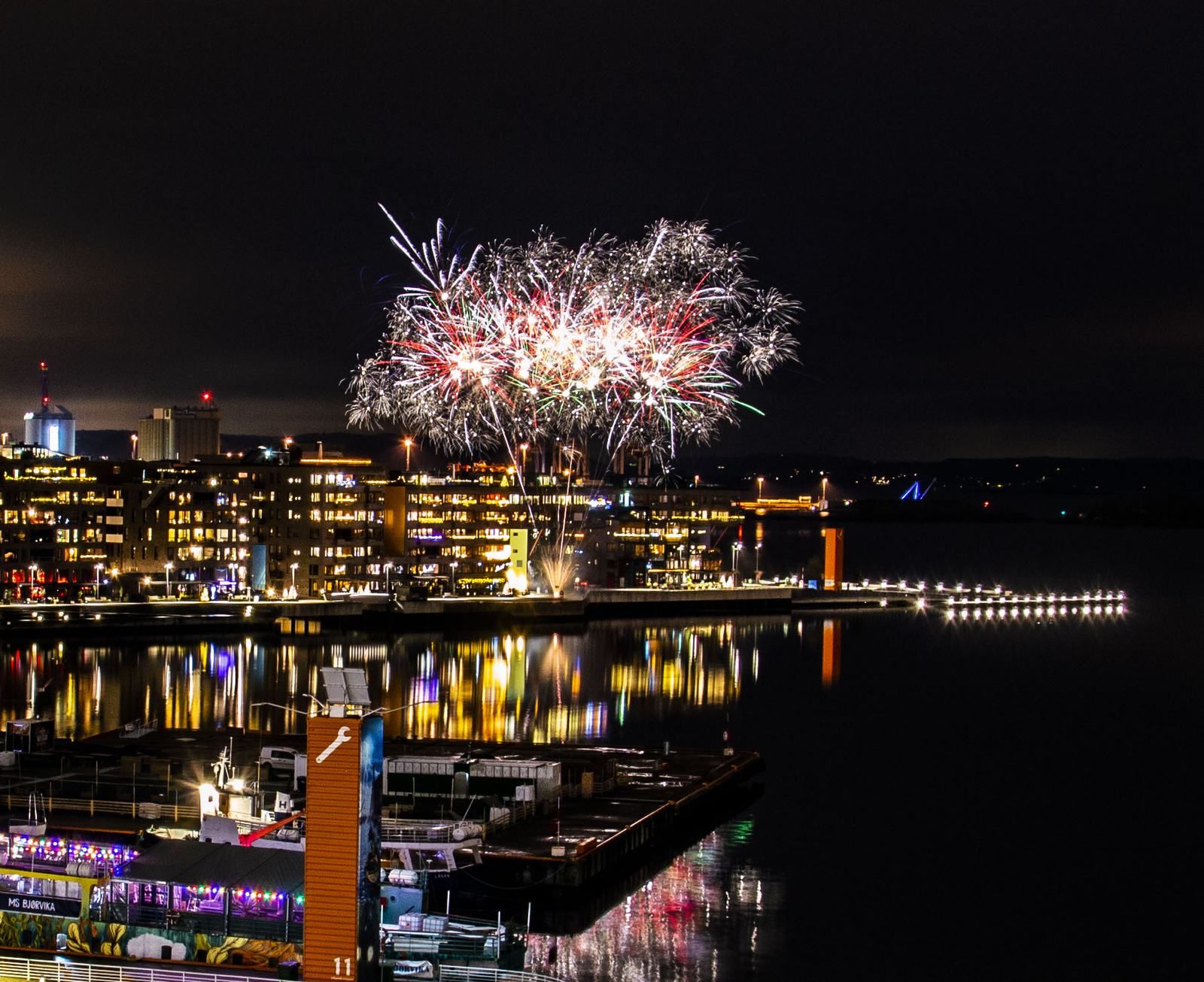 Fireworks over Bjørvika
