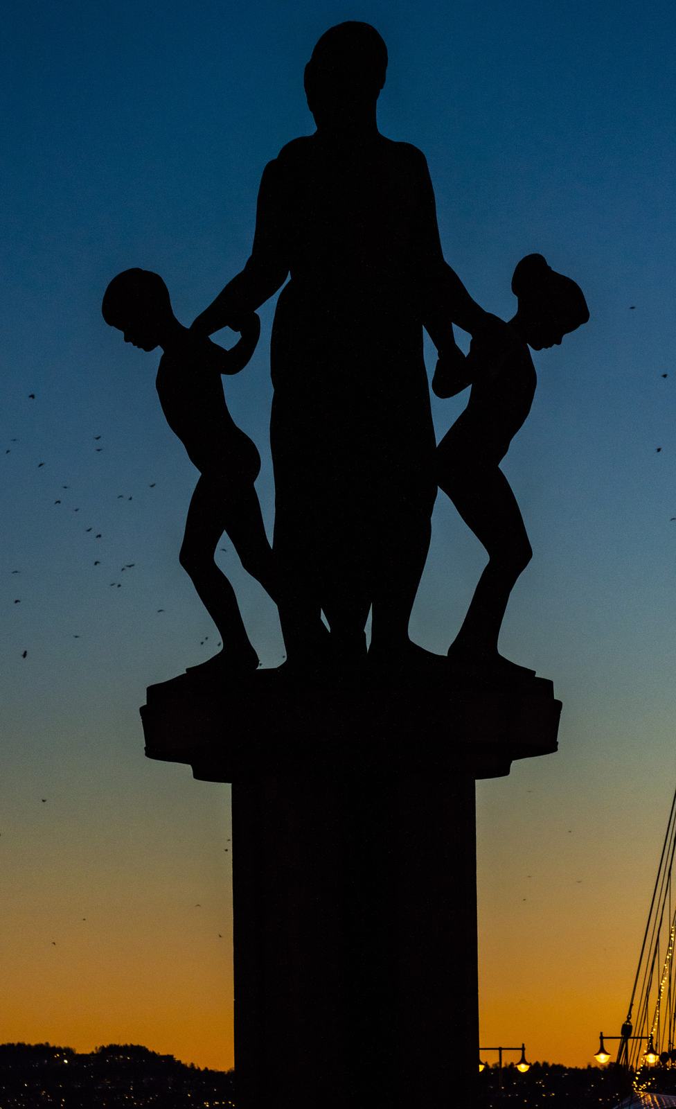 Silhouette at the last light
